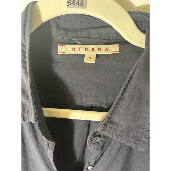 Xirena Black Long Sleeve Button Up Cotton Shirt Sz S - Picture 3 of 3